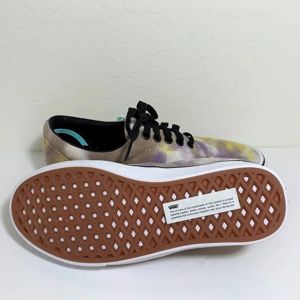 Vans Era Sneakers ComfyCush Low Top Blotched Purple Velvet Tie Dye Size 8 NEW